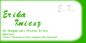 erika kniesz business card